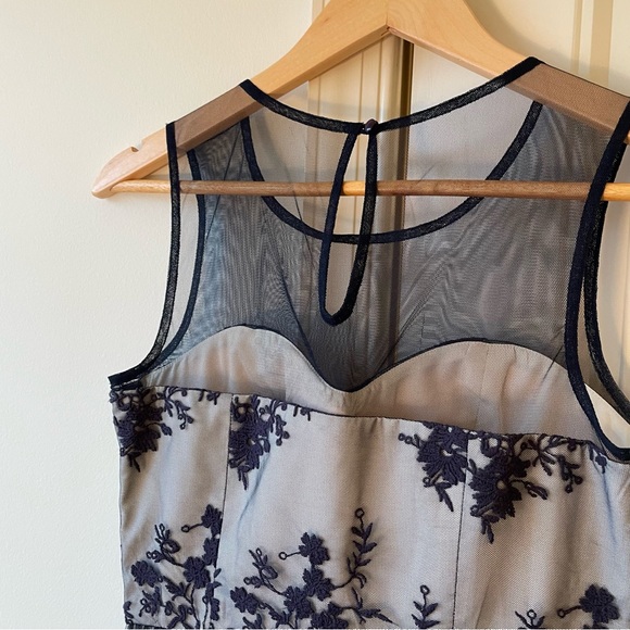 Navy and Cream Lace A-Line Dress - no bra needed! - Picture 11 of 11